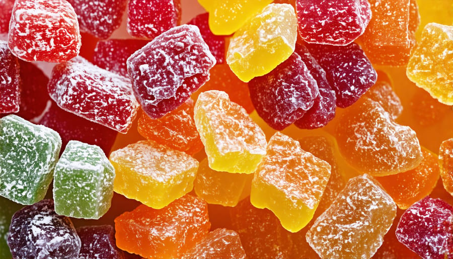 Case example of improved flavor profiles in candies using genomic innovations.