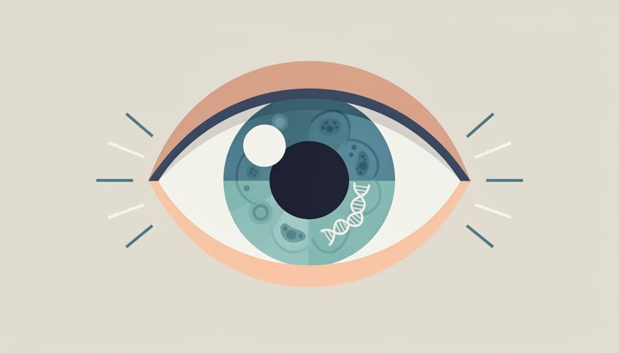 Photorealistic close-up of an eye illustrating retinal gene therapy progress.